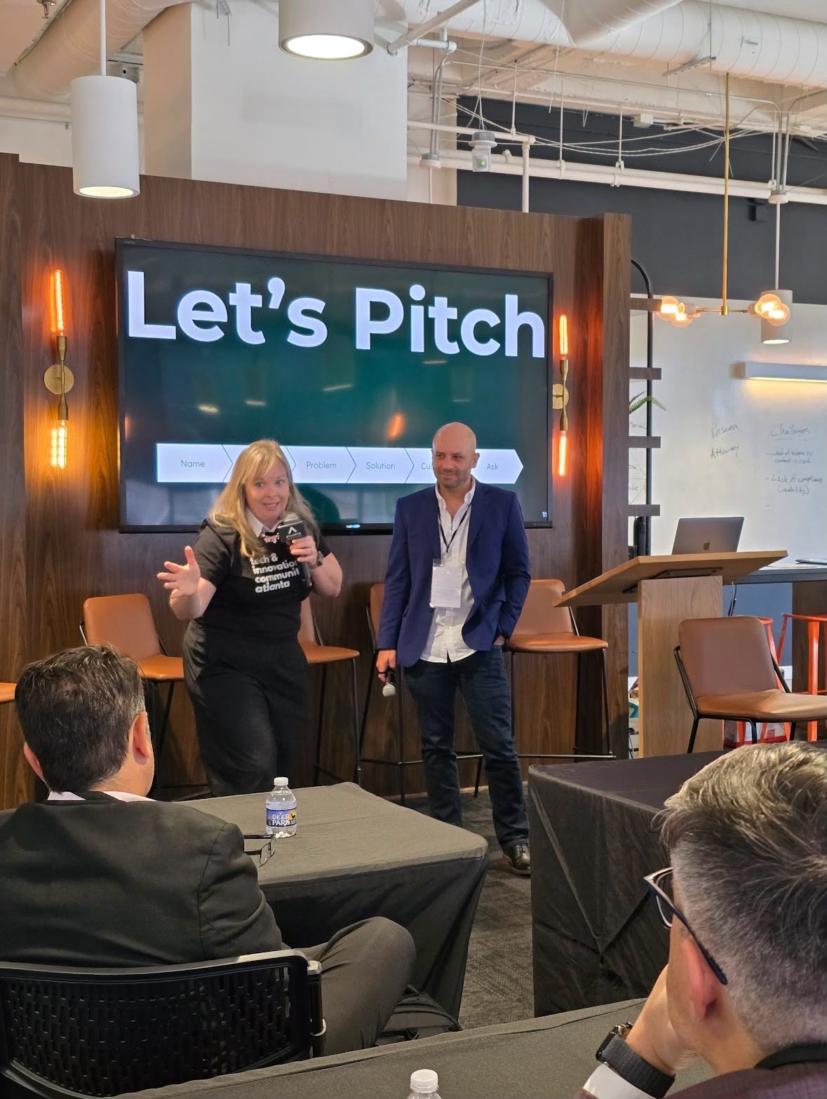Martin Zuker on stage at the Argentina Software + Tech Mission pitch event in Atlanta